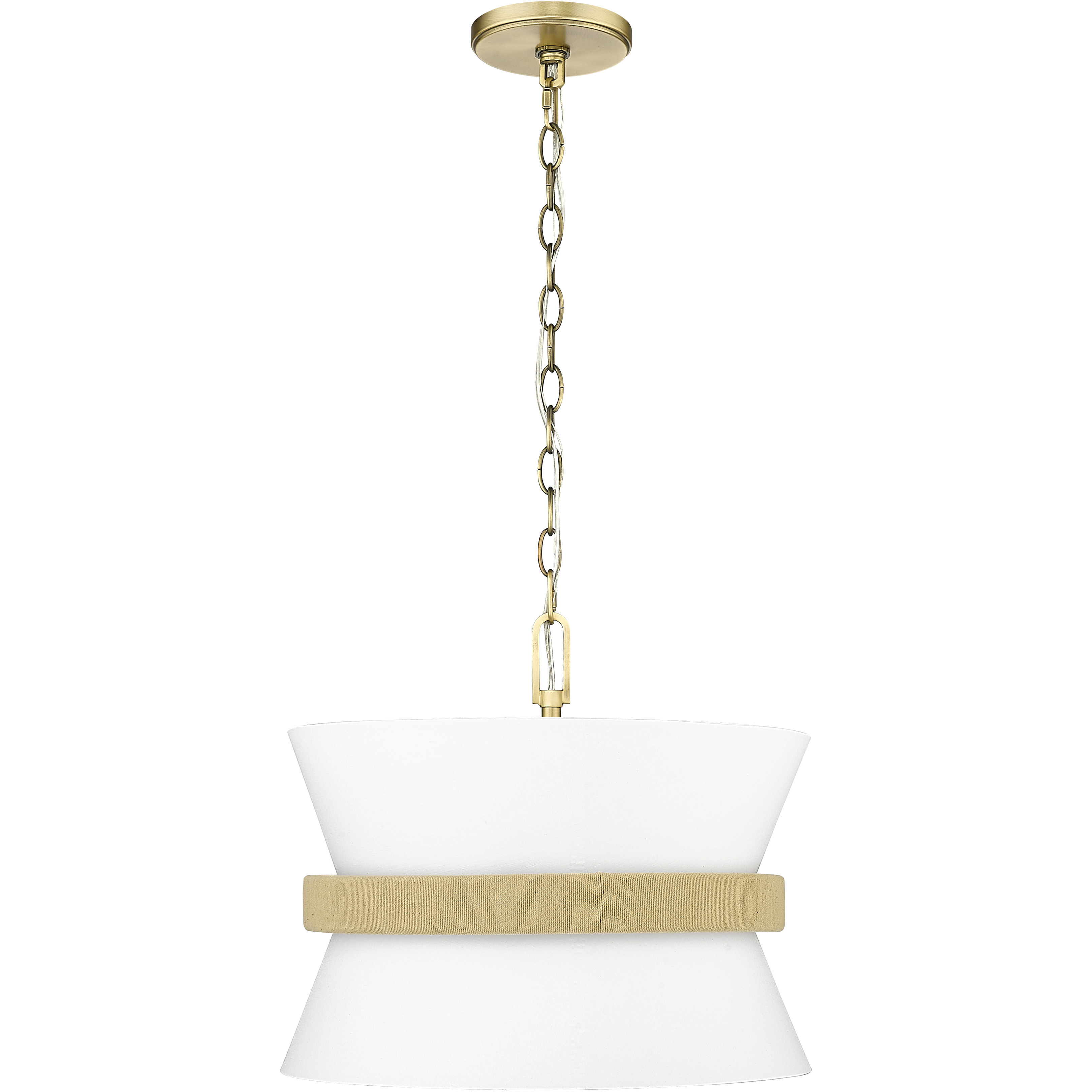Kimbry 3 Light 16.1 inch Vintage Brass Pendant Ceiling Light